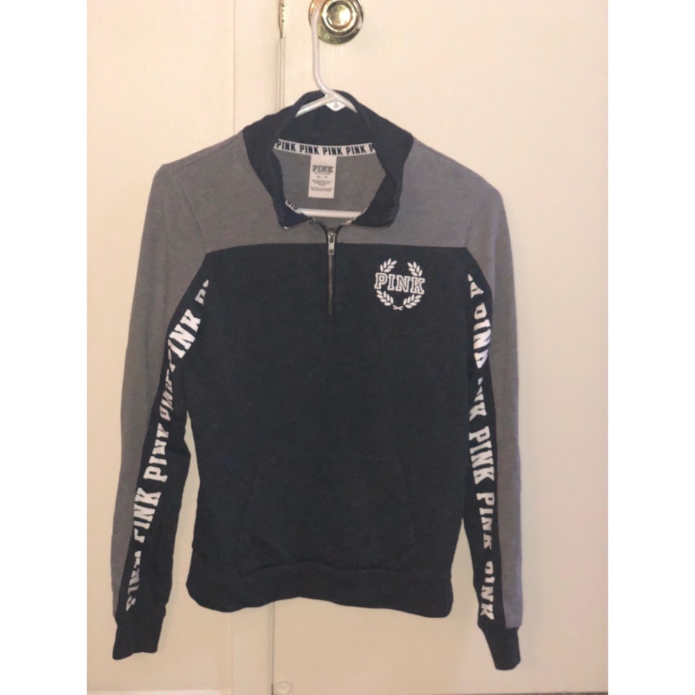 Pink Victoria’s Secret grey collared sweater